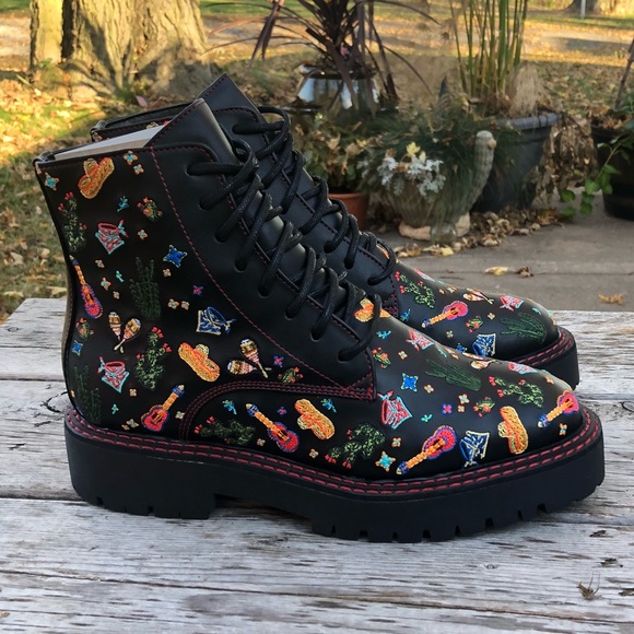 Jessie Western x Dawni Mexican Combat Boots 39 8.5 - Picture 5 of 16